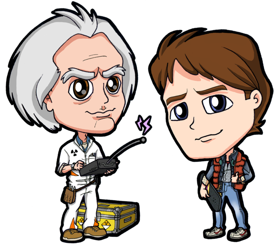 Doc Back To The Future Png Png Royalty Free Stock - Doc Back To The Future Cartoon (951x840), Png Download