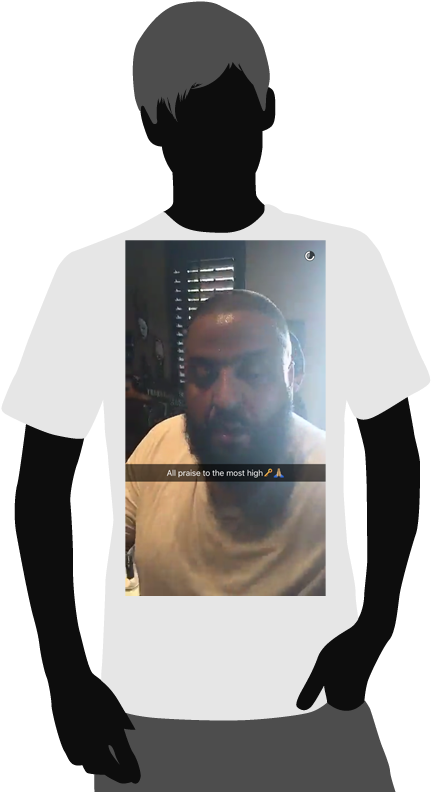 Image Of Dj Khaled - T Shirt Bianca Fronte E Retro (500x800), Png Download