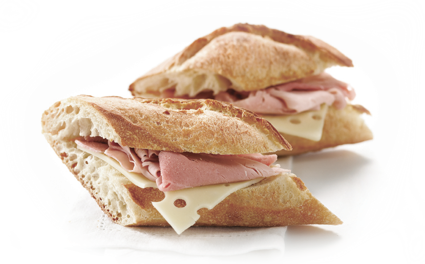 Ham & Cheese Sandwich (830x515), Png Download