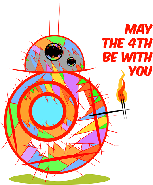 May The 4th Be With You Bb8 Cartoon - You Can’t Do (600x682), Png Download