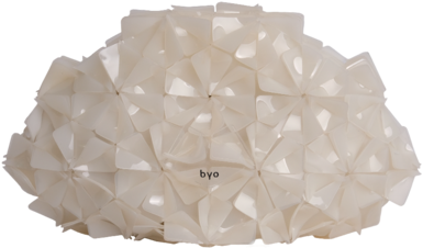 Shell Clutch In Ghost White - Hydrangea (700x932), Png Download