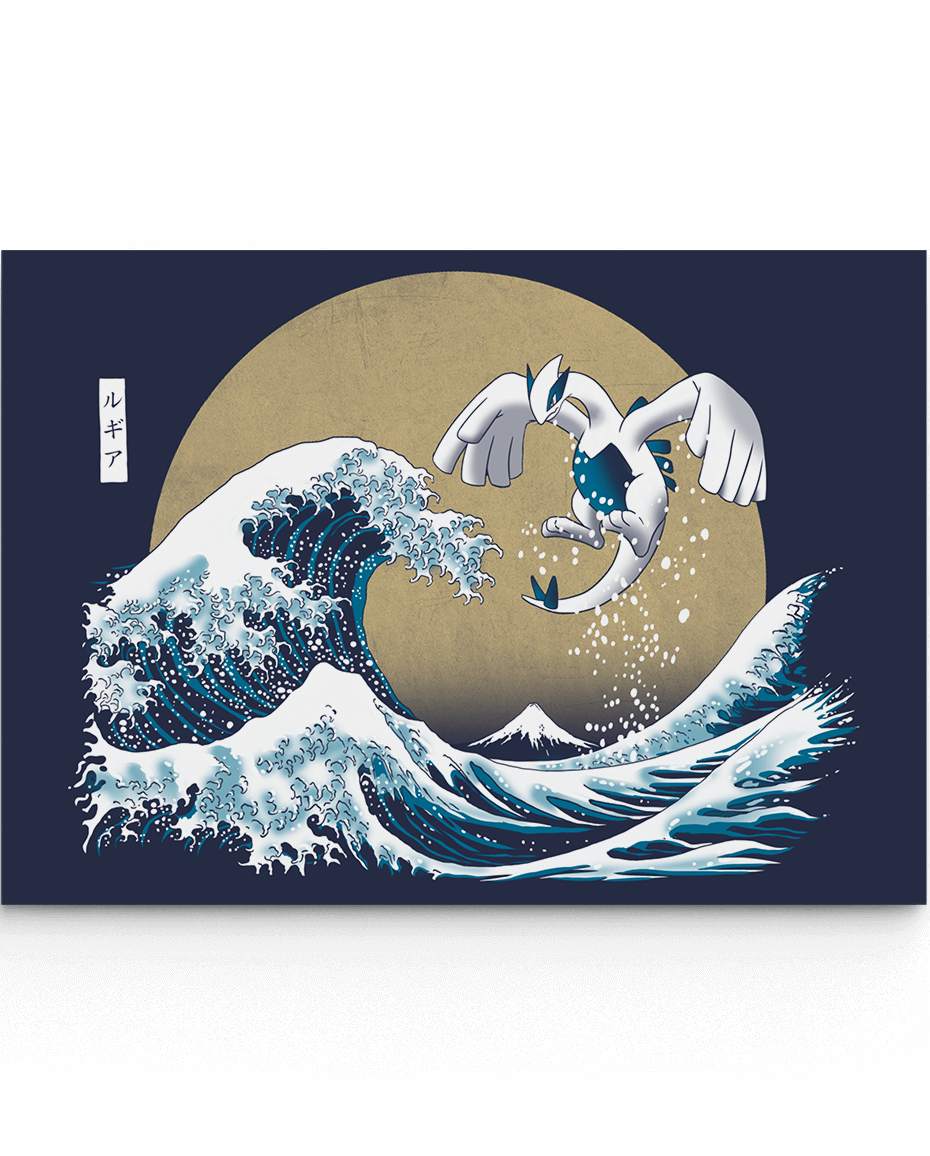 Great Wave Off Kanagawa Pokemon (930x1156), Png Download