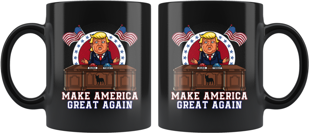 Make America Great Again Trump Nuke Tweet Button Mug (1024x1024), Png Download