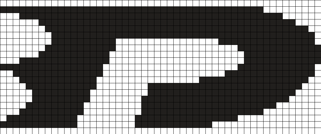 Danny Phantom Logo Perler Bead Pattern / Bead Sprite (1050x441), Png Download