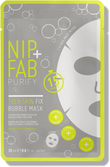 Teen Skin Fix Bubble Sheet Mask - Nip+fab Fixes No Needle Fix Eye Mask 10g (700x700), Png Download