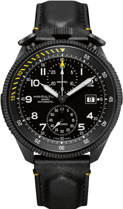 The Takeoff Auto Chrono Comes In A Stainless Steel - Hamilton Takeoff (551x840), Png Download