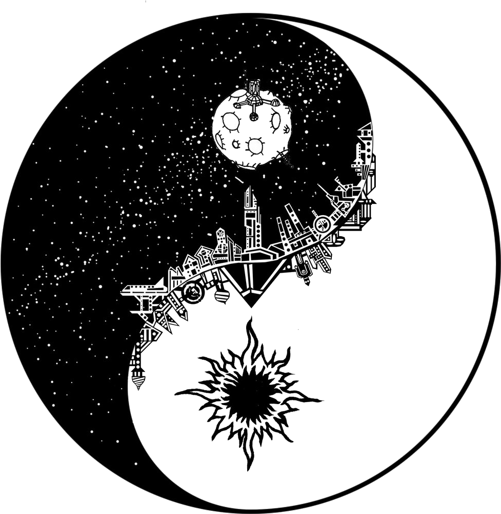 Wall Ideas Yin Yang Tattoos, Sun Tattoos, Body Art - Yin Yang City (1024x1024), Png Download
