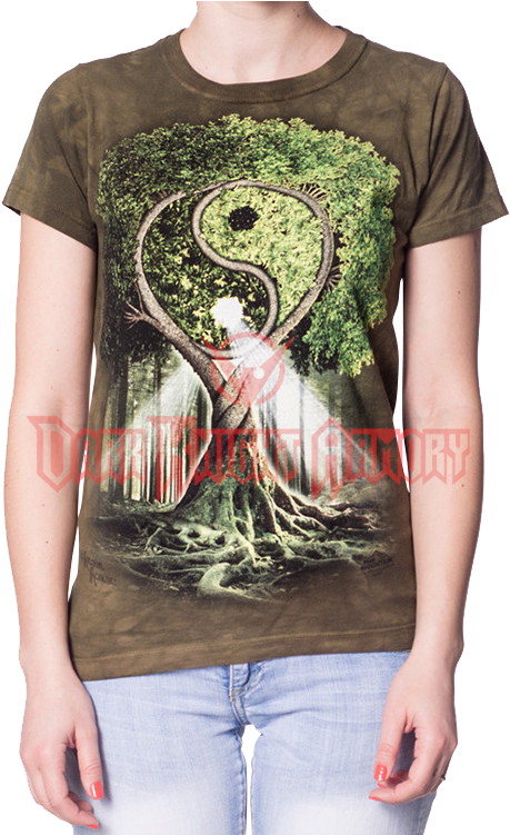 Womens Yin Yang Tree T-shirt - Decalgirl Yin Yang Tree Galaxy S8 Plus Clip Case (750x750), Png Download