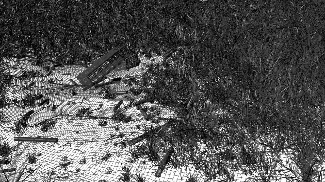 Grasfeld 12 Wire - Monochrome (1280x720), Png Download