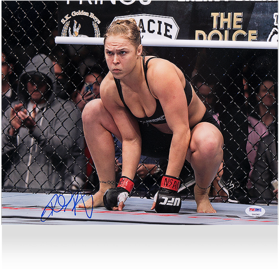 Ronda Rousey Signed Photo Rowdy Ronda Png Rousey Signed - Ronda Rousey Angry Look (650x665), Png Download