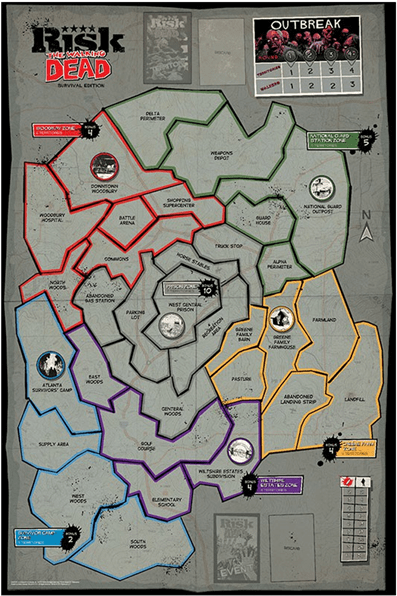 Walking Dead Board Game Risk (600x600), Png Download