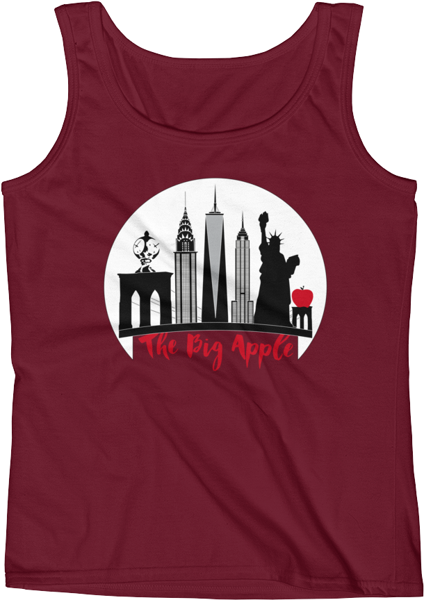 New York City The Big Apple Ladies' Tank Top - Straight Ally (1000x1000), Png Download