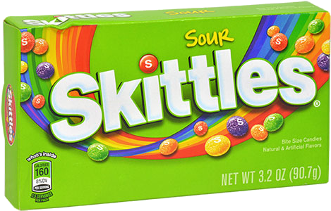 Skittles Sour - 24 Count - Skittles Crazy Cores (500x499), Png Download