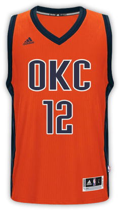 Sunset Orange Alternate - Men's Adidas Oklahoma City Thunder #35 Kevin Durant (300x450), Png Download