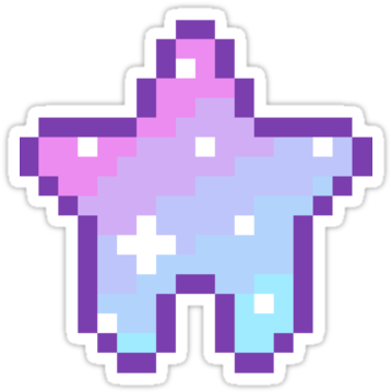 Pixel Star Png - Mario Star Pixel Art (375x360), Png Download