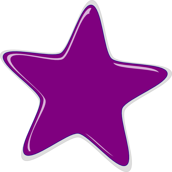 Purple Star Clip Art At Clker - Purple Star Clip Art (594x595), Png Download
