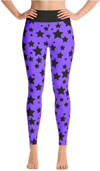 Purple Star Yoga Leggings - Blaue Wolf Yoga Leggings (600x600), Png Download