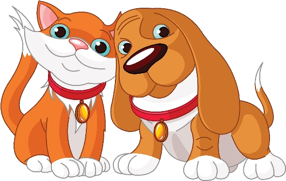 Cartoon Cat And Dog Collection Image Transparent Stock - Dog And Cat Clip Art (600x600), Png Download