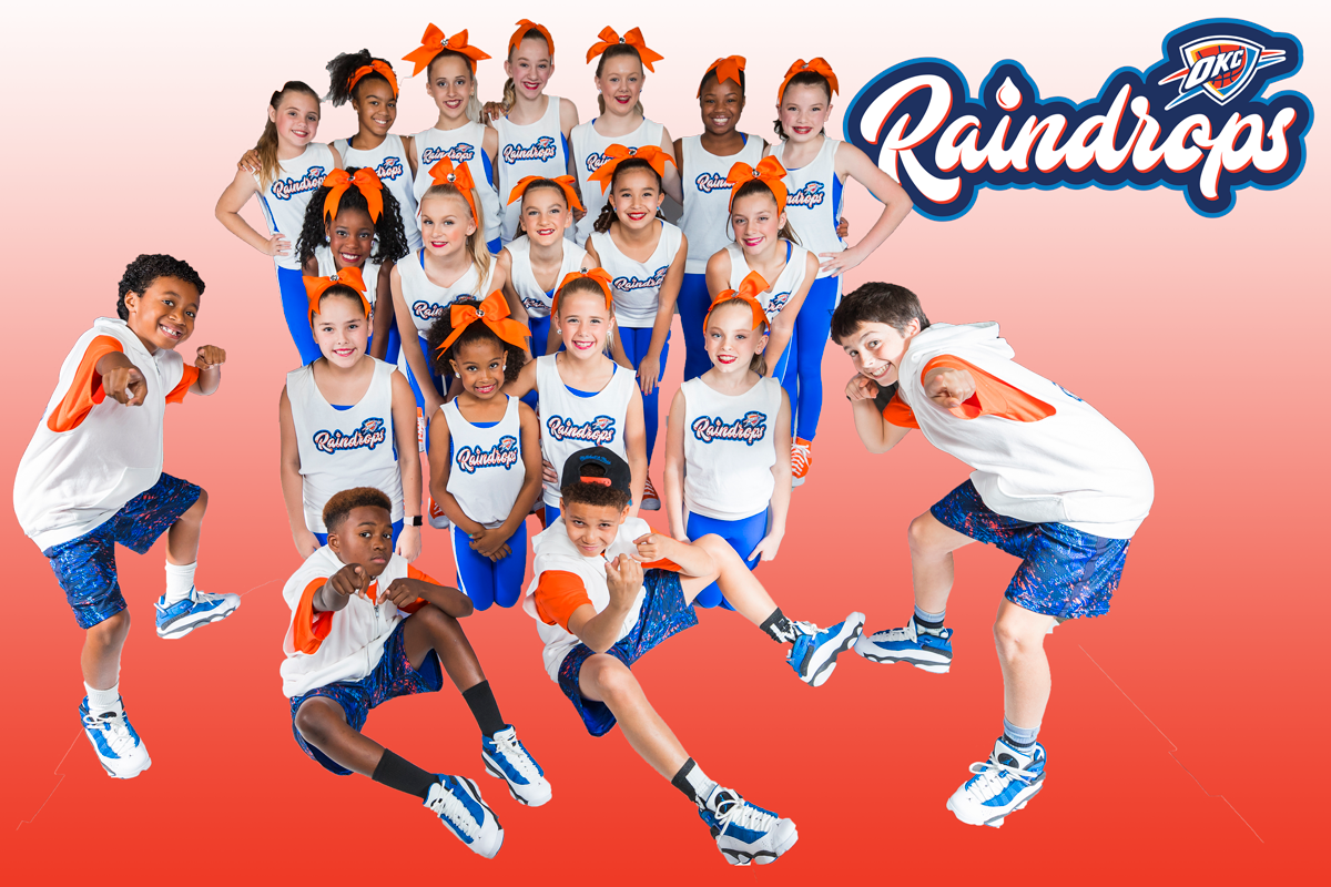 Oklahoma City Thunder Rain Drops (1200x800), Png Download