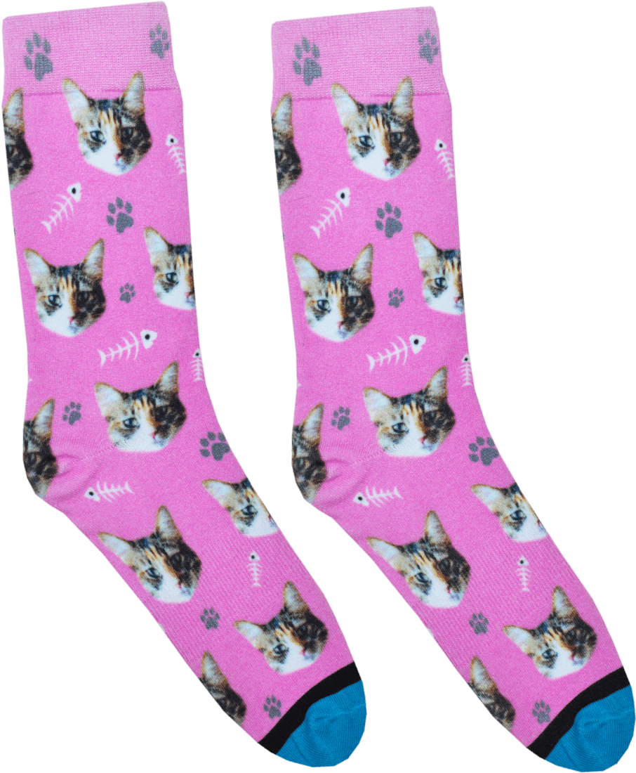 Download Custom Cat Socks Divvy Up Cat Socks Full Size PNG Image