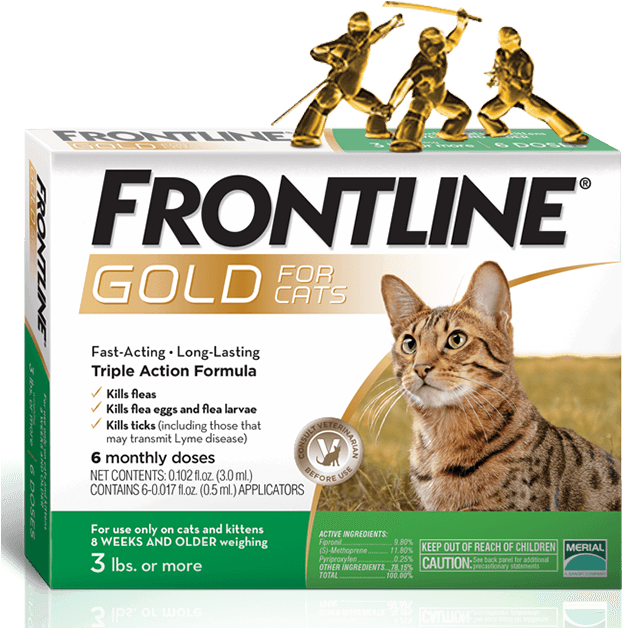 Dogs Product Box For Cats - Frontline Gold For Cats (765x627), Png Download