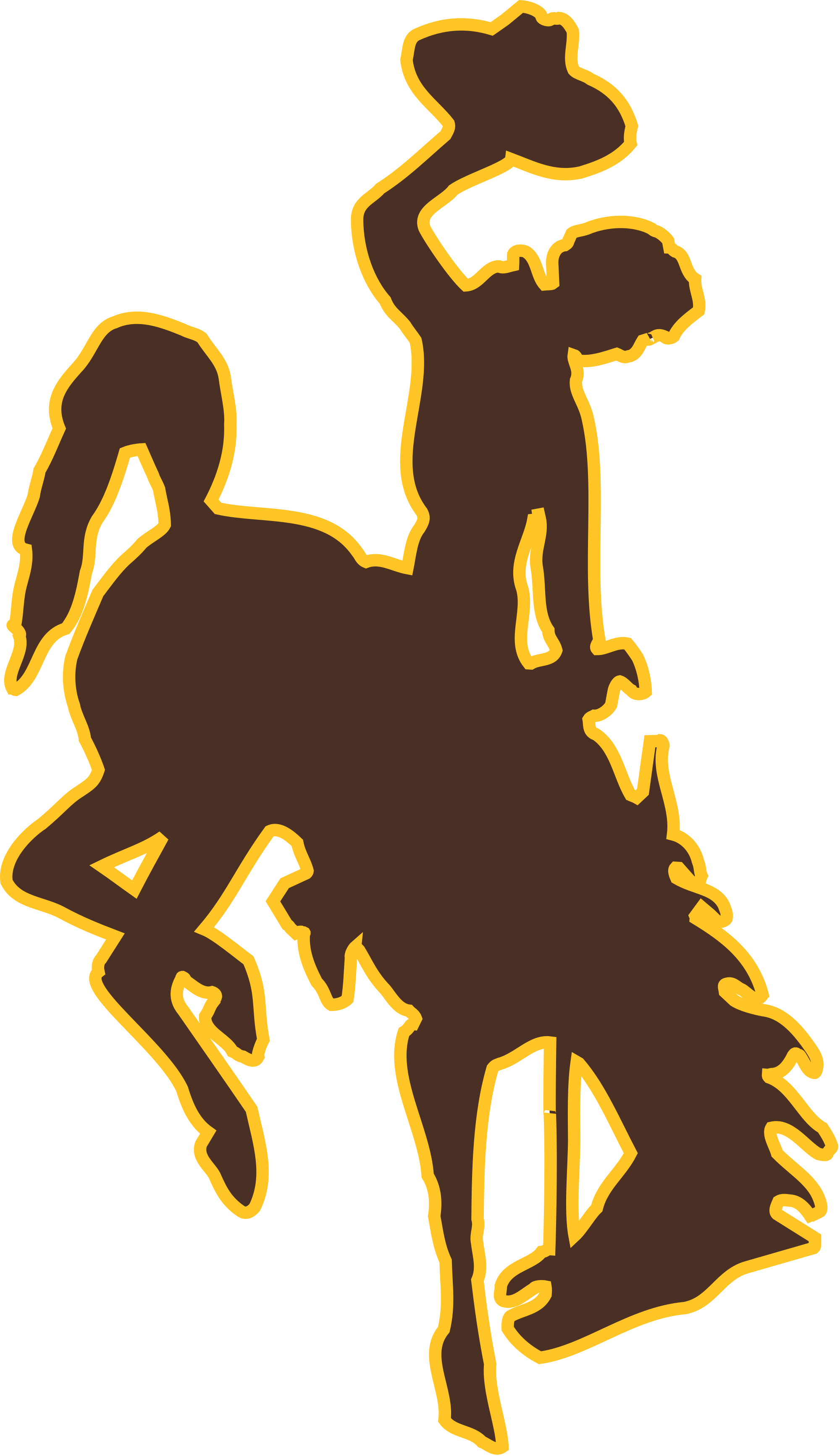 Open - Wyoming Cowboys Logo (2000x3468), Png Download
