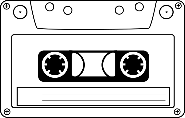 Tape Cassette Medium 600pixel Clipart, Vector Clip - Cassette Tape Clip Art (600x384), Png Download