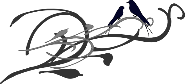 Kj Love Birds Svg Clip Arts 600 X 274 Px (600x274), Png Download