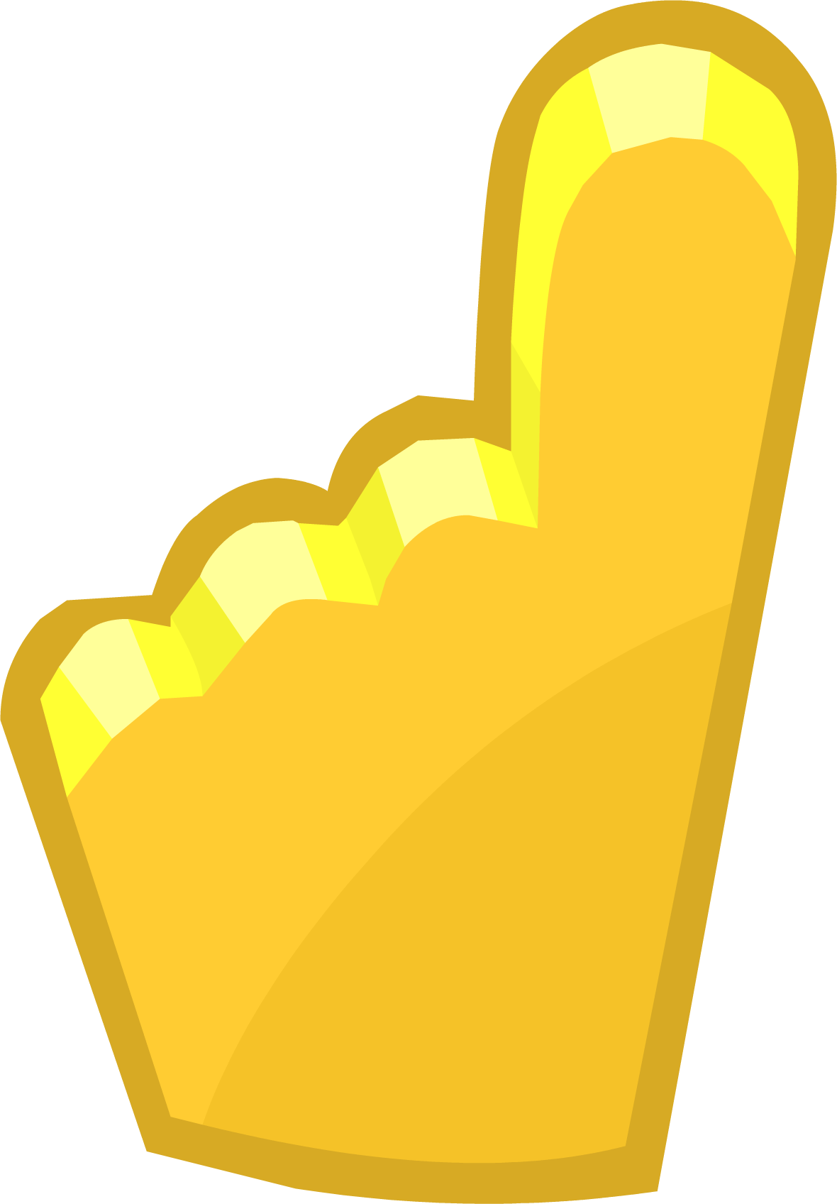 Penguin Cup 2014 Emoticons Yellow Foam Finger - Emoticon 1 (1180x1696), Png Download