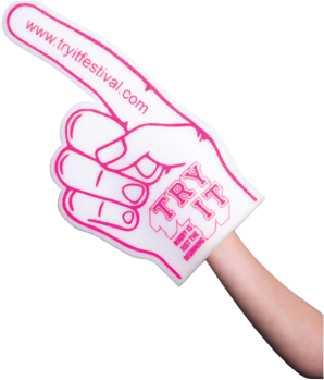 Foam Hands - Foam Hand (464x348), Png Download