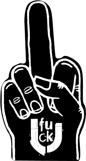 Click For Larger Image - Fuck U Middle Finger (600x600), Png Download