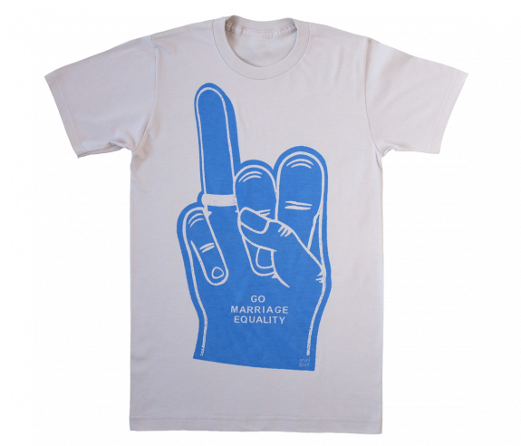 Marriage Equality Foam Hand T-shirt - Foam Hand (575x492), Png Download