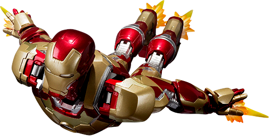 Bye-bye~ *flying To Avengers Tower* - Iron Man Mark 42 (550x280), Png Download