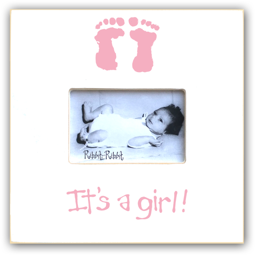 It's A Girl Footprints - First Grandchild Picture Frame In Linen (1024x1024), Png Download