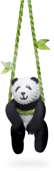 Red Hanging Panda Mobile - Global Goods Partners (705x705), Png Download