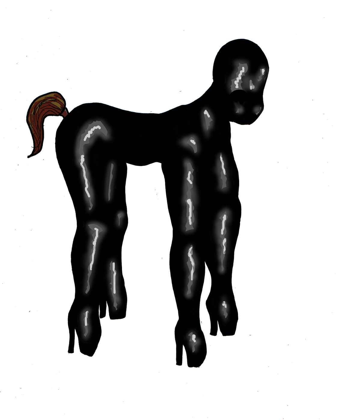 Before I Settled On The Bunny Girls As The Main Creatures - Bronze Sculpture (1127x1600), Png Download