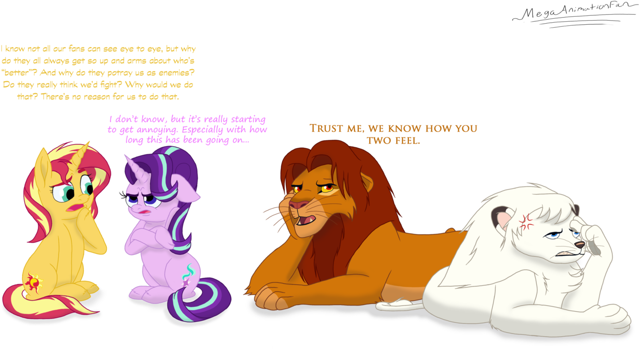 Angry Annoyed Artist Confused Crossover Disney Forelegs - Kimba The White Lion (1280x766), Png Download