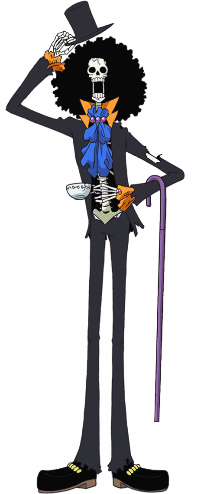 Rednhf3 - Brook One Piece (433x1024), Png Download