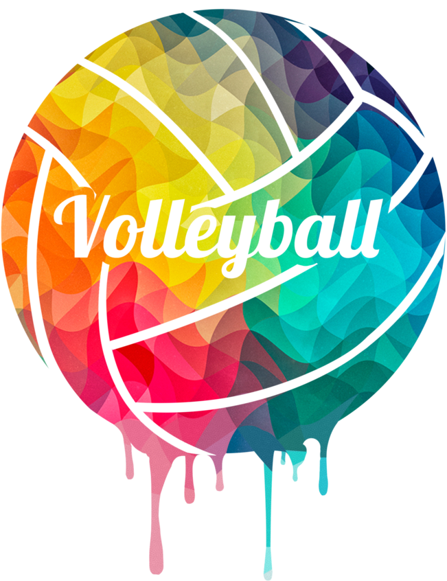 Volleyball Shirts And Apparel - Volleyball Art (724x1024), Png Download