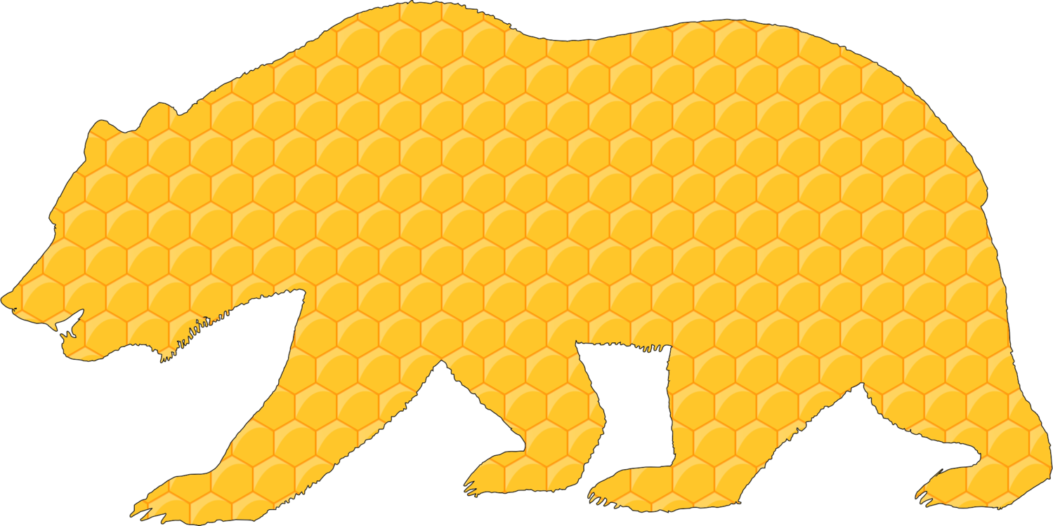 Bear Honeycomb Computer Icons Hexagon Animal - Bear And Honey Comb (1499x750), Png Download