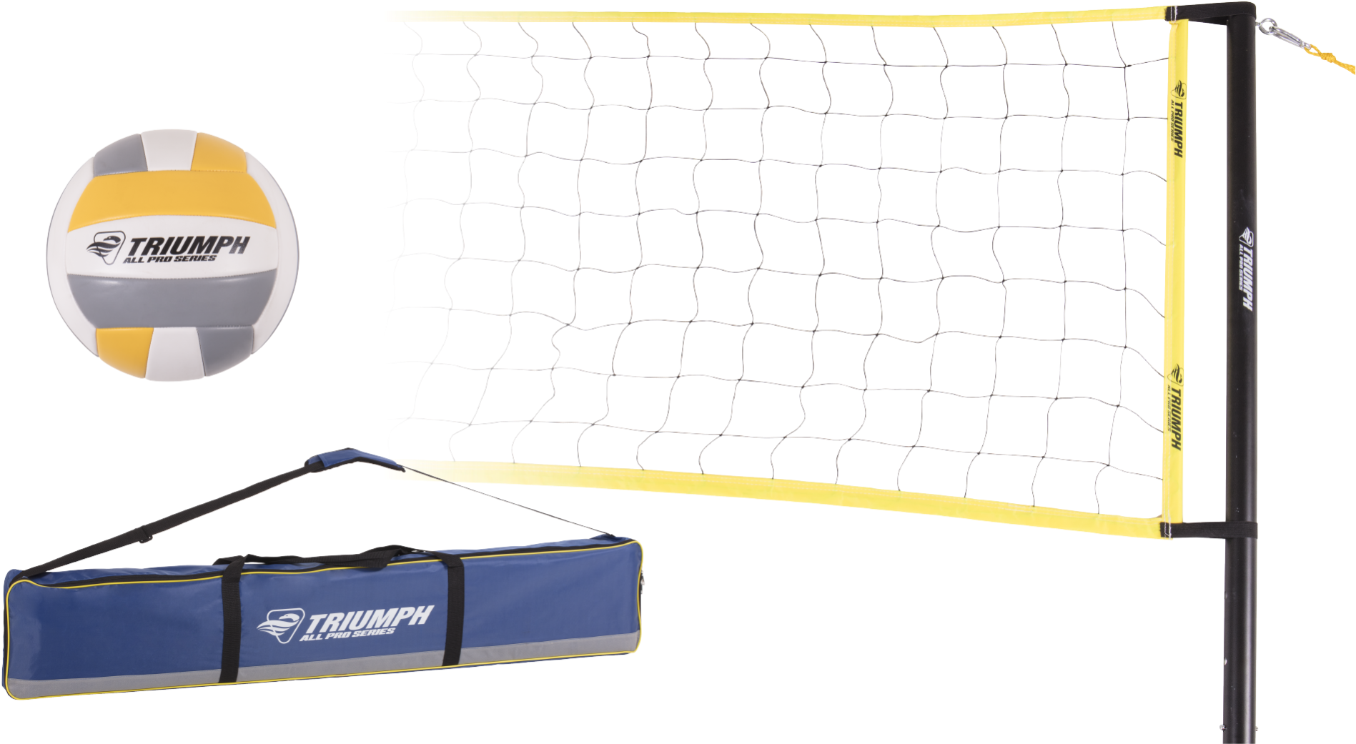 Triumph Competition Volleyball Set Include Official - Net (2000x1108), Png Download