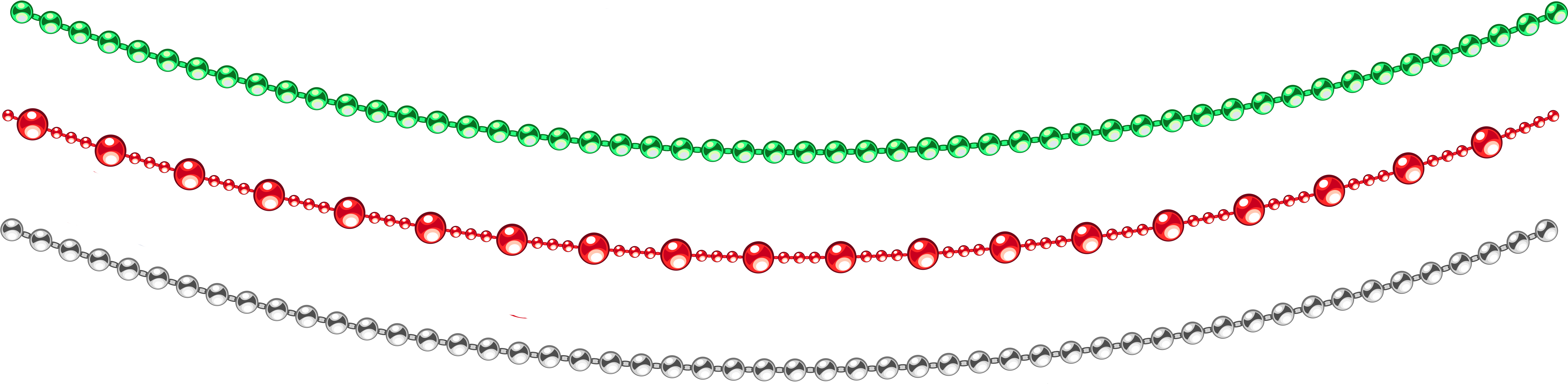 Png Library Stock Christmas Decorative Beads And Gallery (5766x1711), Png Download