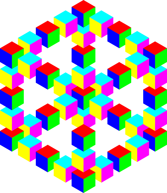 Optical Illusion, Illusion, 3d, Cube, Hexagon, Colors - Impossible Hexagon (555x640), Png Download