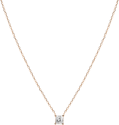 Large Diamond Pendant Necklace Yellow Gold Vermeil - Necklace (650x650), Png Download