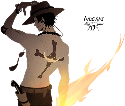 One Piece, Portgas D Ace, And Ace Image - Ace One Piece Render (500x375), Png Download