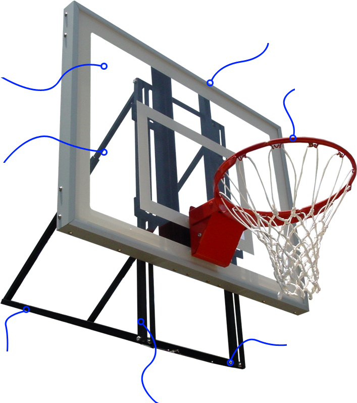 3/8" Thick Glass Board Delivers Solid Rebounds - Shoot Basketball (732x814), Png Download