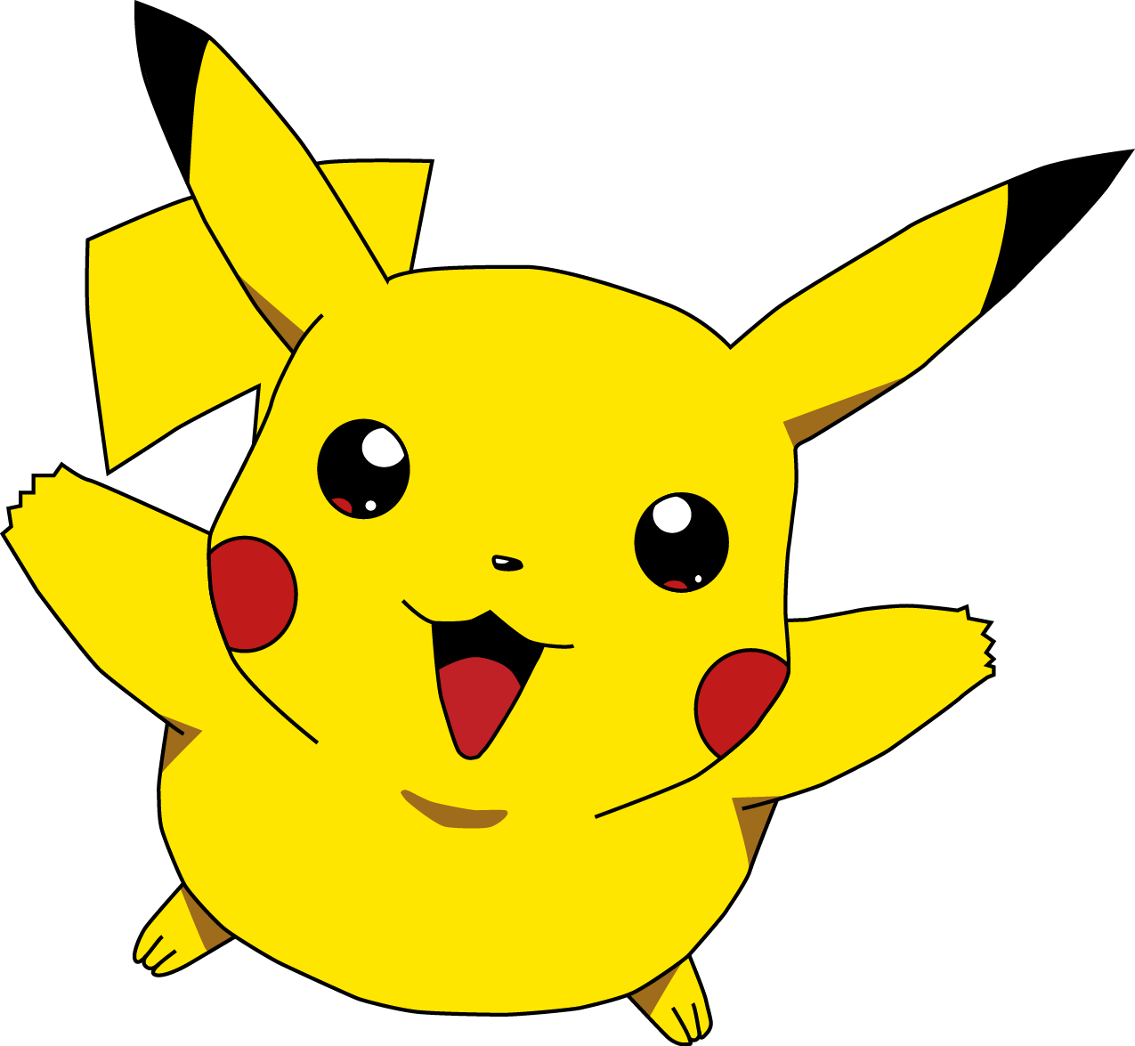 Pika - Pokemon Pikachu No Background (1275x1175), Png Download