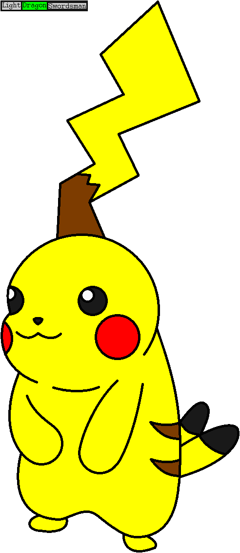 Glitched Pikachu Ibis Paint X To Ms Paint By Lightdragonswordsman - Ibis Paint X Drawings (492x1132), Png Download
