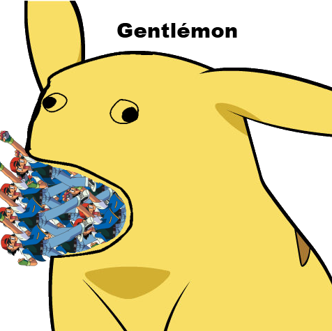 Gentlémon Pikachu Pokémon X And Y Ash Ketchum Yellow - Pikachu And Ash Meme (476x475), Png Download