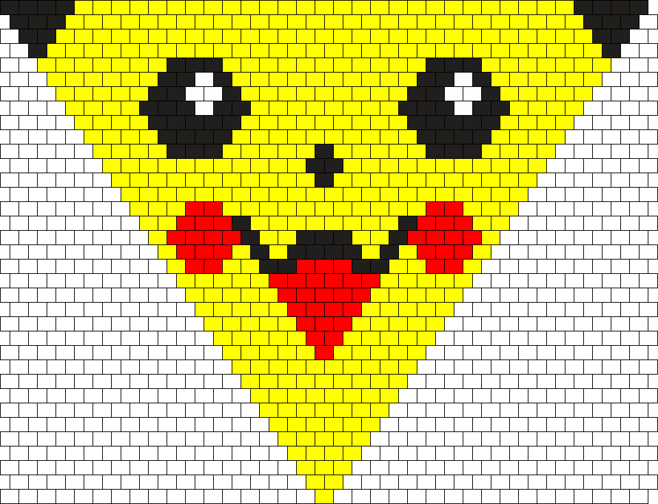 Pikachu Face Banadana Bead Pattern - Face (960x736), Png Download